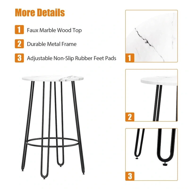 Bar Table Pub Table Bar Height Table Tall Bistro Round Bar Dining Table