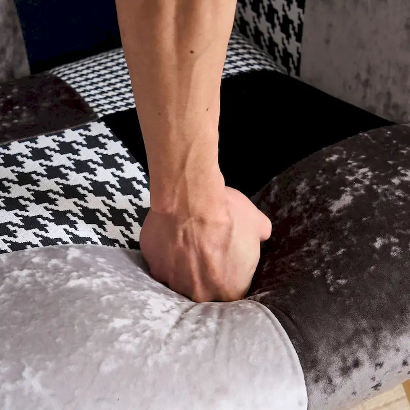 FERPIT Upholstered Wingback Accent Chair with Rubberwood Legs & Levelers