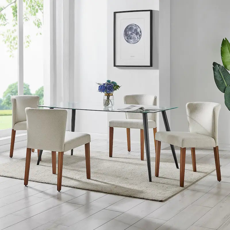 Albie KD Fabric Dining Side Chair, (Set of 2)