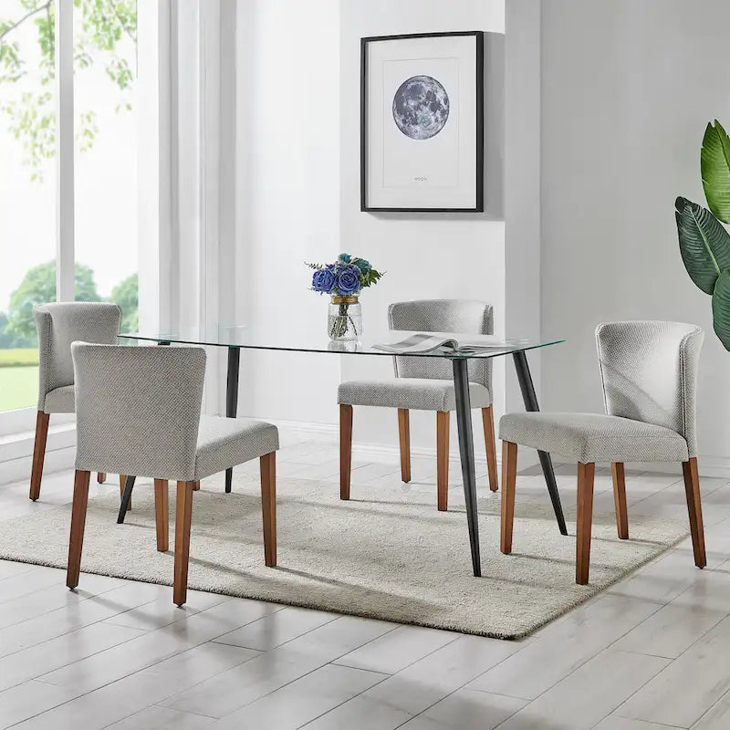 Albie KD Fabric Dining Side Chair, (Set of 2)