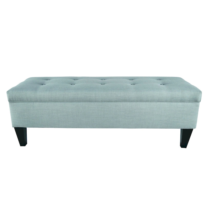 Brooke Button Tufted Long Storage Bench Ottoman
