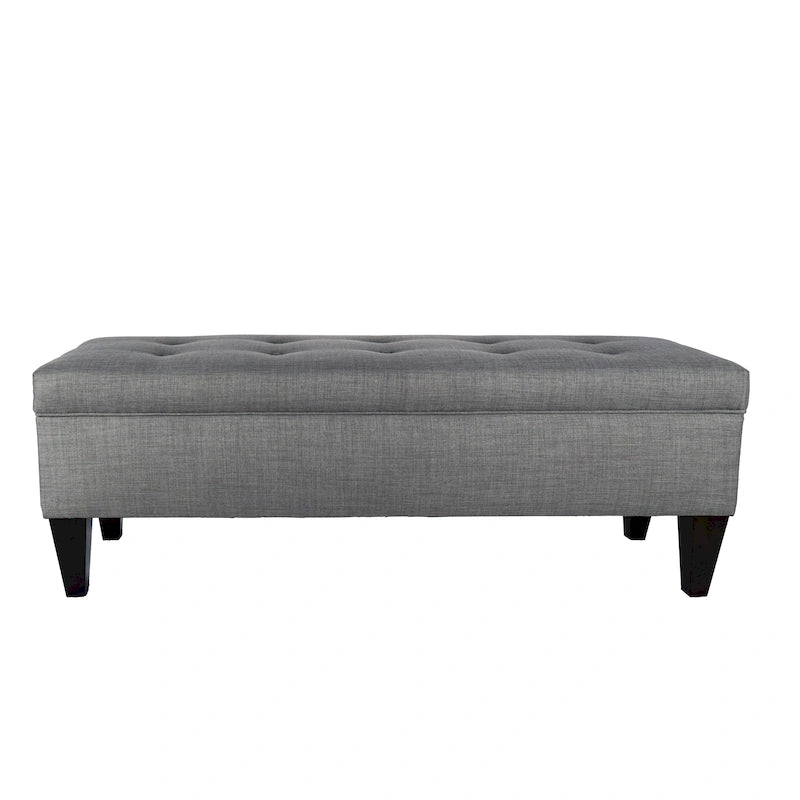 Brooke Button Tufted Long Storage Bench Ottoman