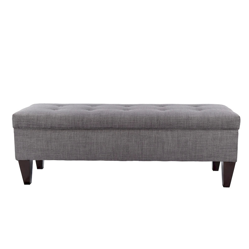 Brooke Button Tufted Long Storage Bench Ottoman