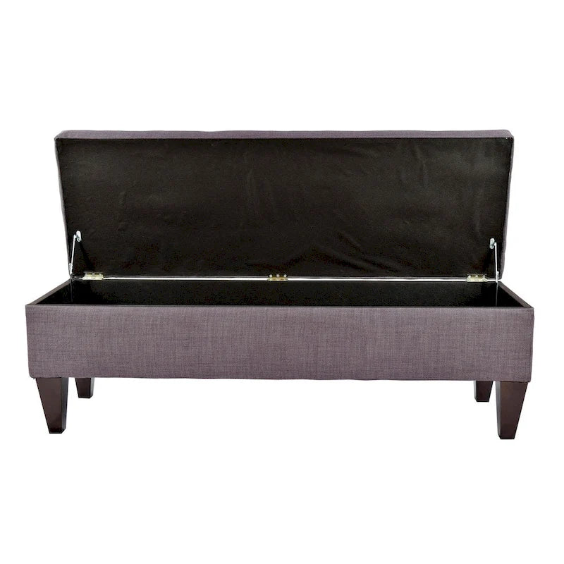 Brooke Button Tufted Long Storage Bench Ottoman