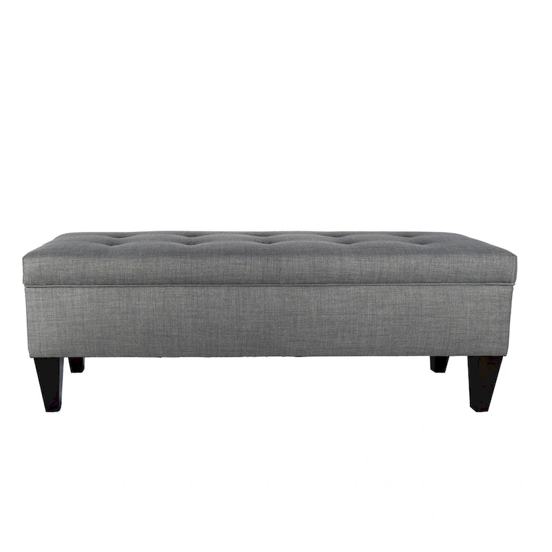 Brooke Button Tufted Long Storage Bench Ottoman