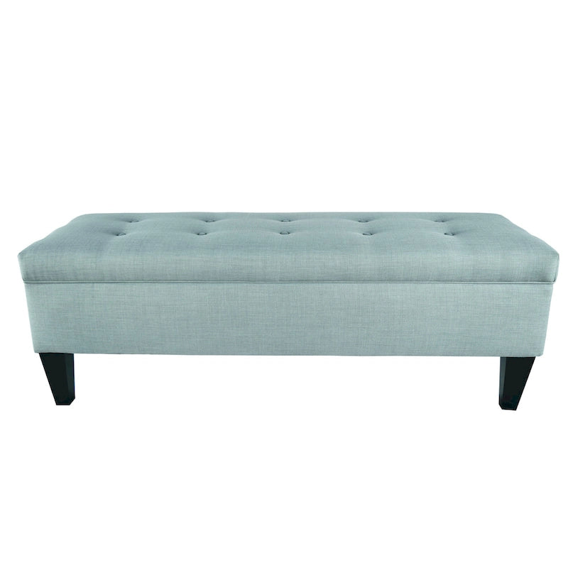 Brooke Button Tufted Long Storage Bench Ottoman