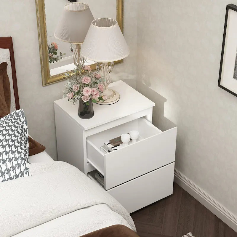 2-Drawer Nightstand End Table Console Table