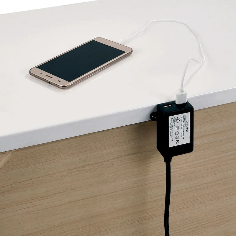 Champs Contemporary Queen Solid Wood Storage 3-Piece Panel Bed with USB Port Set by Furniture of America