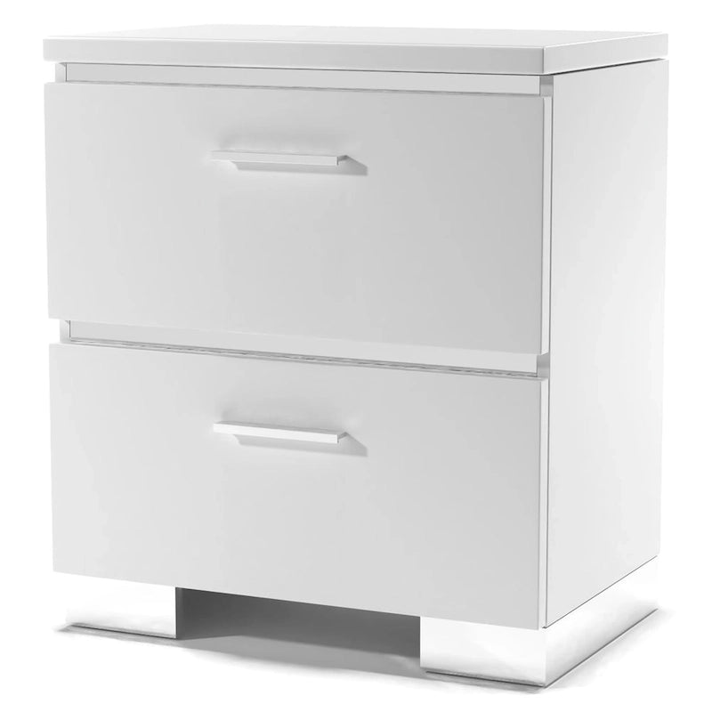 Champs Contemporary Queen Solid Wood Storage 3-Piece Panel Bed with USB Port Set by Furniture of America