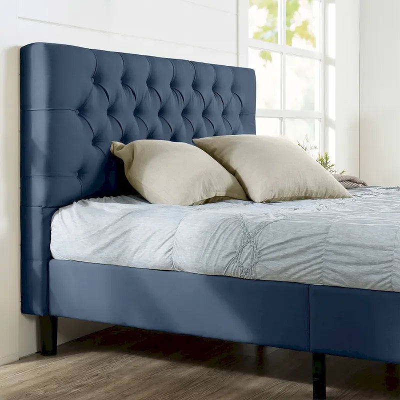 Priage by ZINUS Upholstered Button-tufted Platform Bed Frame