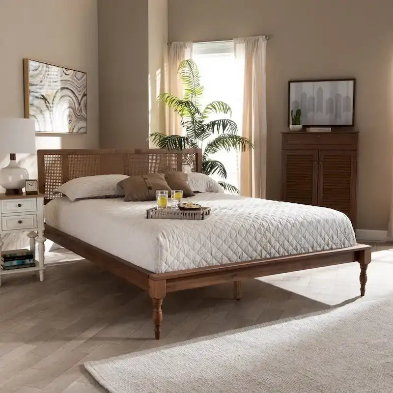 Carson Carrington Ullared Wood and Synthetic Rattan Platform Bed