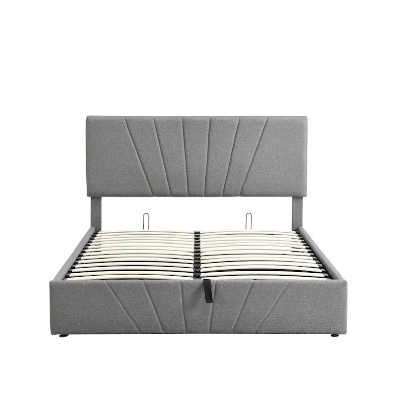 Nestfair Upholstered Platform Bed with a Hydraulic Storage System