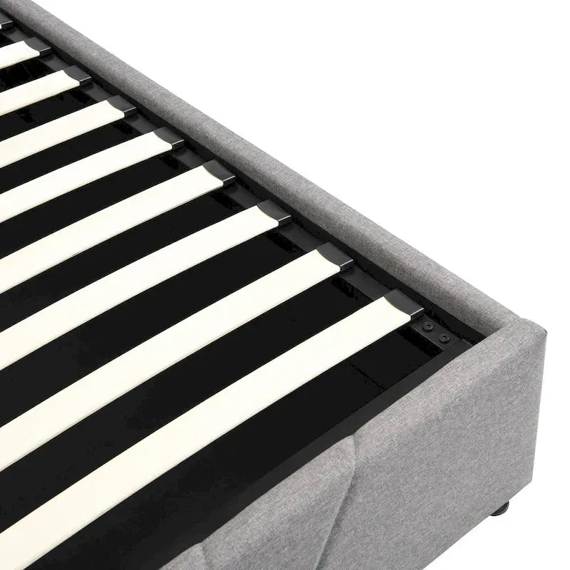 Nestfair Upholstered Platform Bed with a Hydraulic Storage System