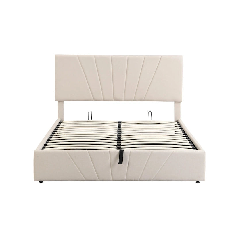 Nestfair Upholstered Platform Bed with a Hydraulic Storage System