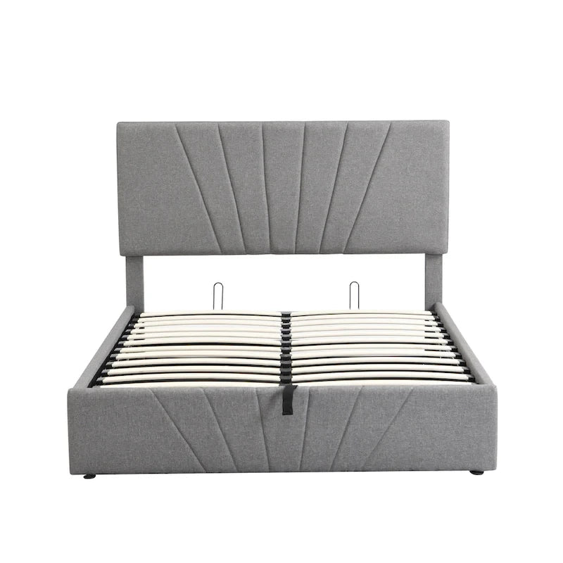 Nestfair Upholstered Platform Bed with a Hydraulic Storage System