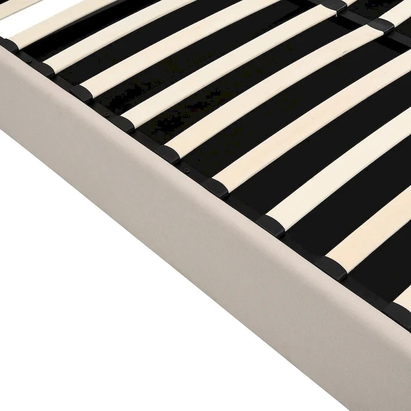 Upholstered Platform bed with a Hydraulic Storage System -