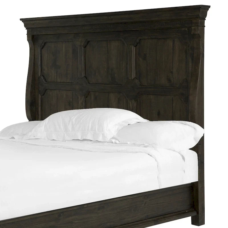 Bellamy Traditional Peppercorn Queen Panel Bed Headboard