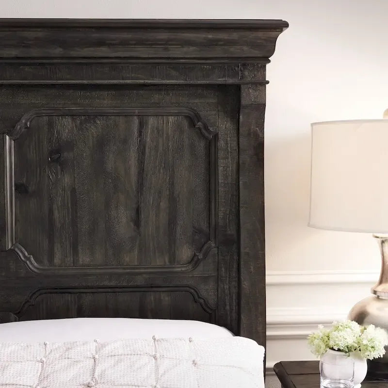 Bellamy Traditional Peppercorn Queen Panel Bed Headboard