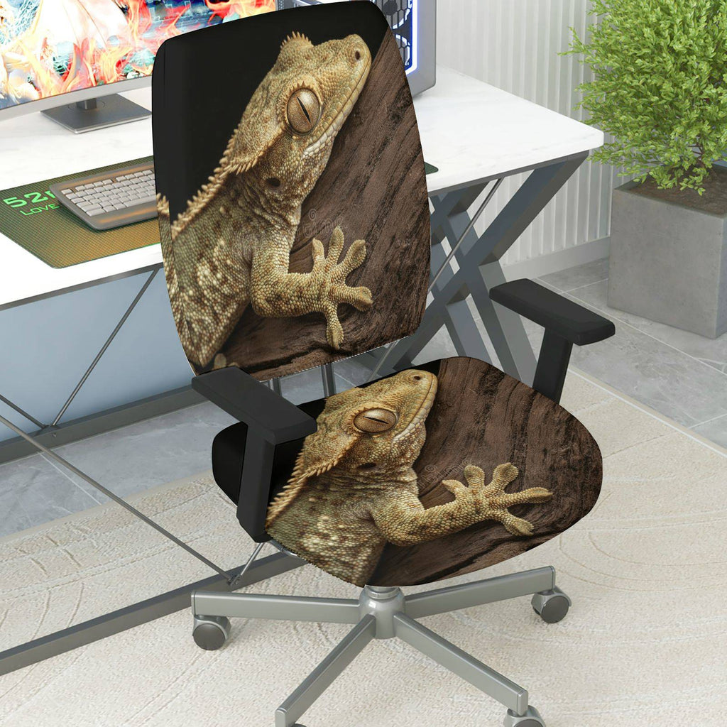 2-Piece Animal Nature Pattern Decorative  Computer Chair Cover Set, Seat and Backrest