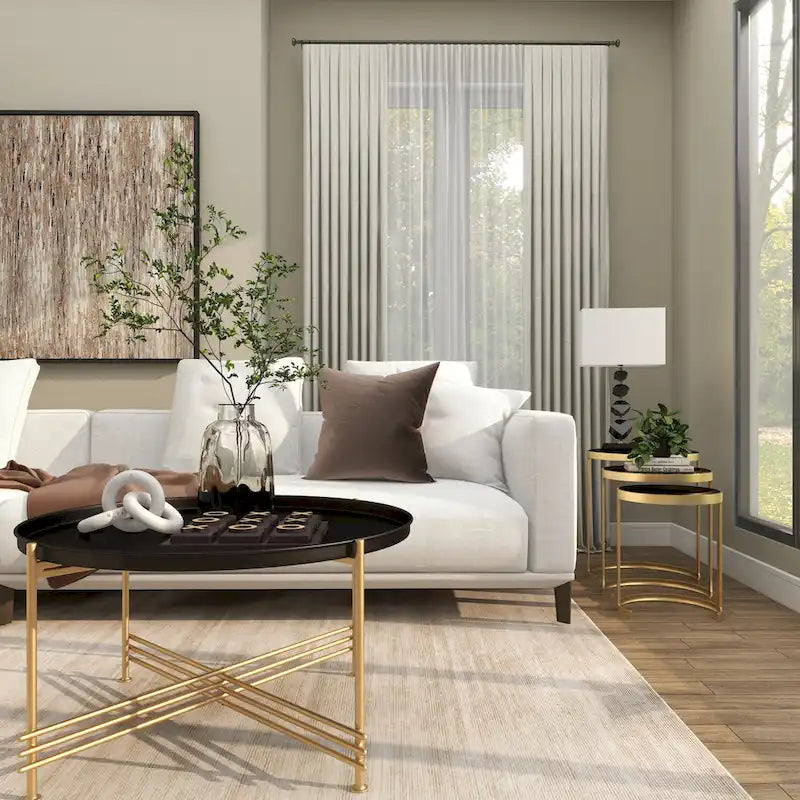 Black/Gold Metal Accent Tables (Pack of 3)