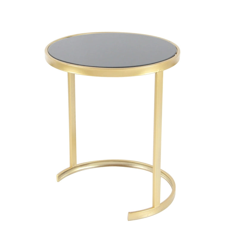 Black/Gold Metal Accent Tables (Pack of 3)