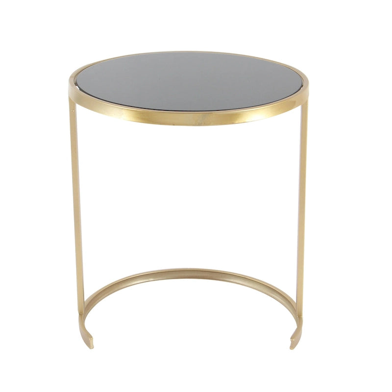 Black/Gold Metal Accent Tables (Pack of 3)