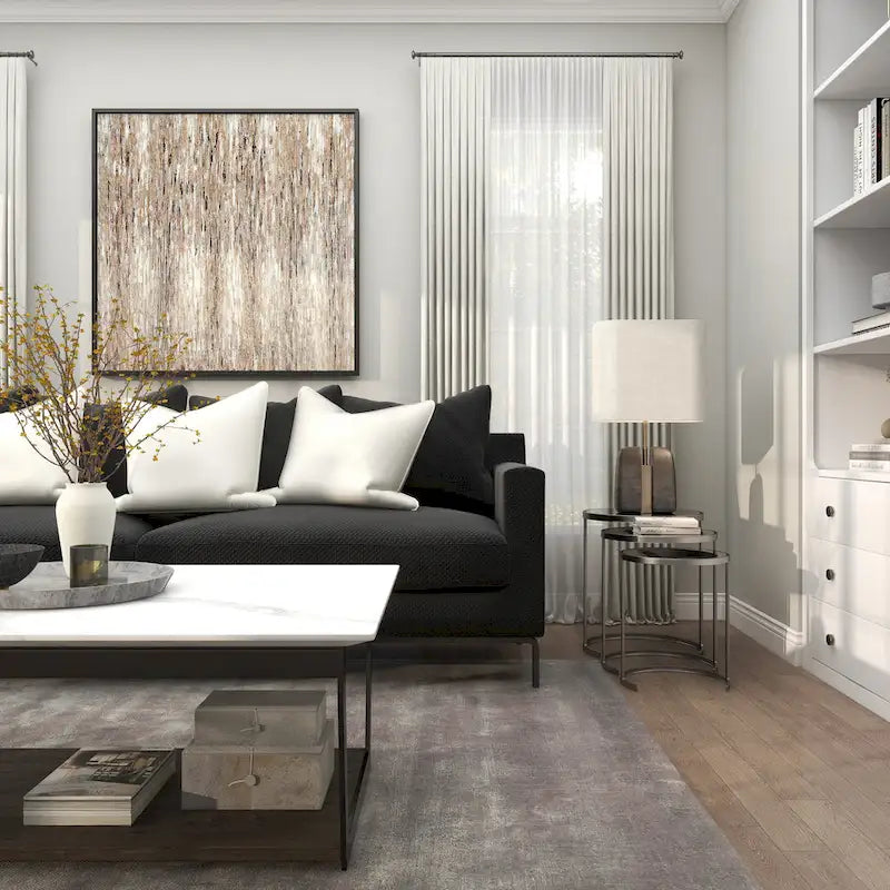 Black/Gold Metal Accent Tables (Pack of 3)