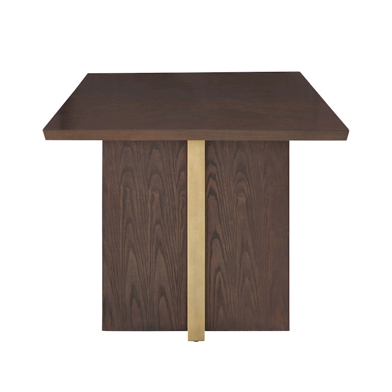 Andrea Espresso and Velvet 7-Piece Dining Set by iNSPIRE Q Modern