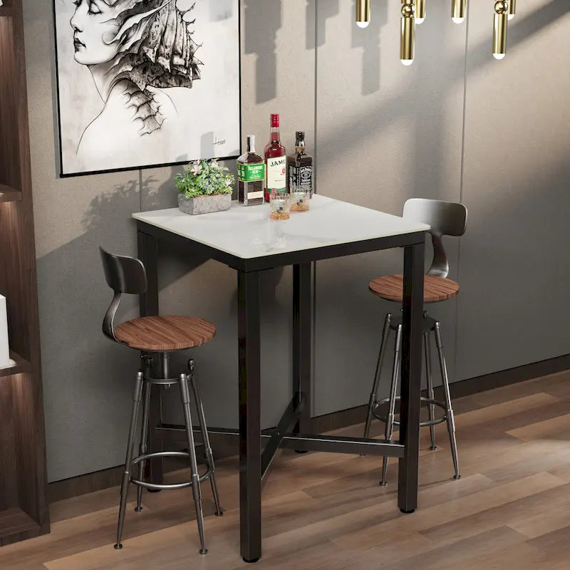 Bar Height 41.4 Dining Table - 27.55x27.55x41.4 inch