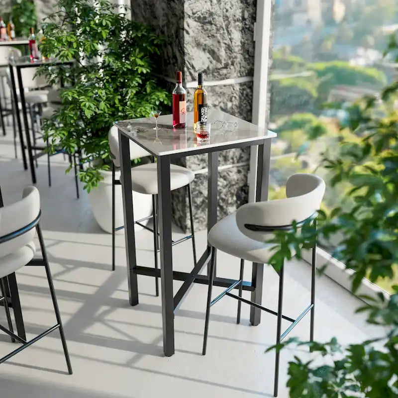 Bar Height 41.4 Dining Table - 27.55x27.55x41.4 inch