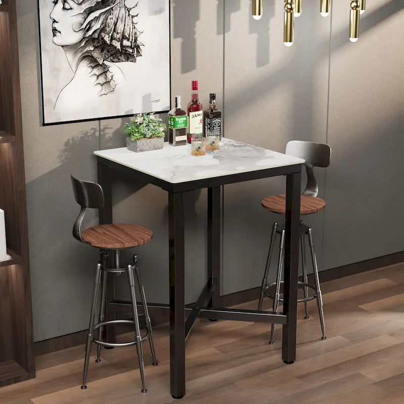 Bar Height 41.4 Dining Table - 27.55x27.55x41.4 inch