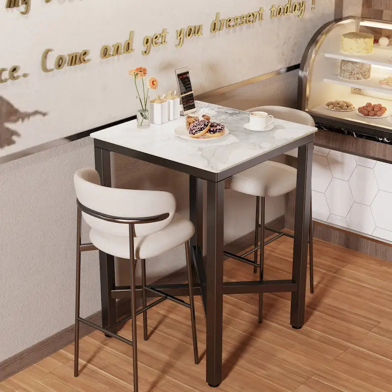 Bar Height 41.4 Dining Table - 27.55x27.55x41.4 inch