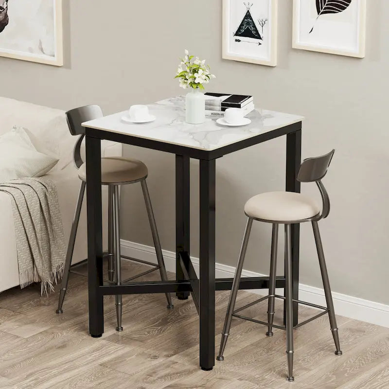 Bar Height 41.4 Dining Table - 27.55x27.55x41.4 inch