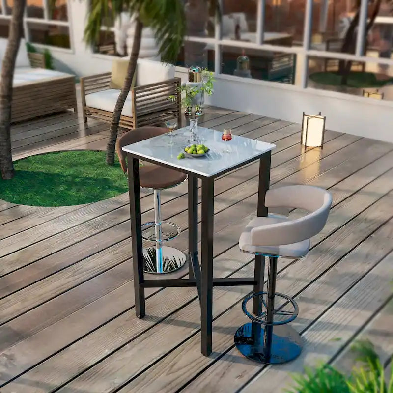 Bar Height 41.4 Dining Table - 27.55x27.55x41.4 inch