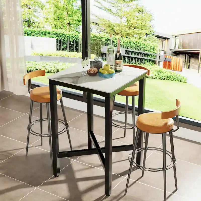 Bar Height 41.4 Dining Table - 27.55x27.55x41.4 inch