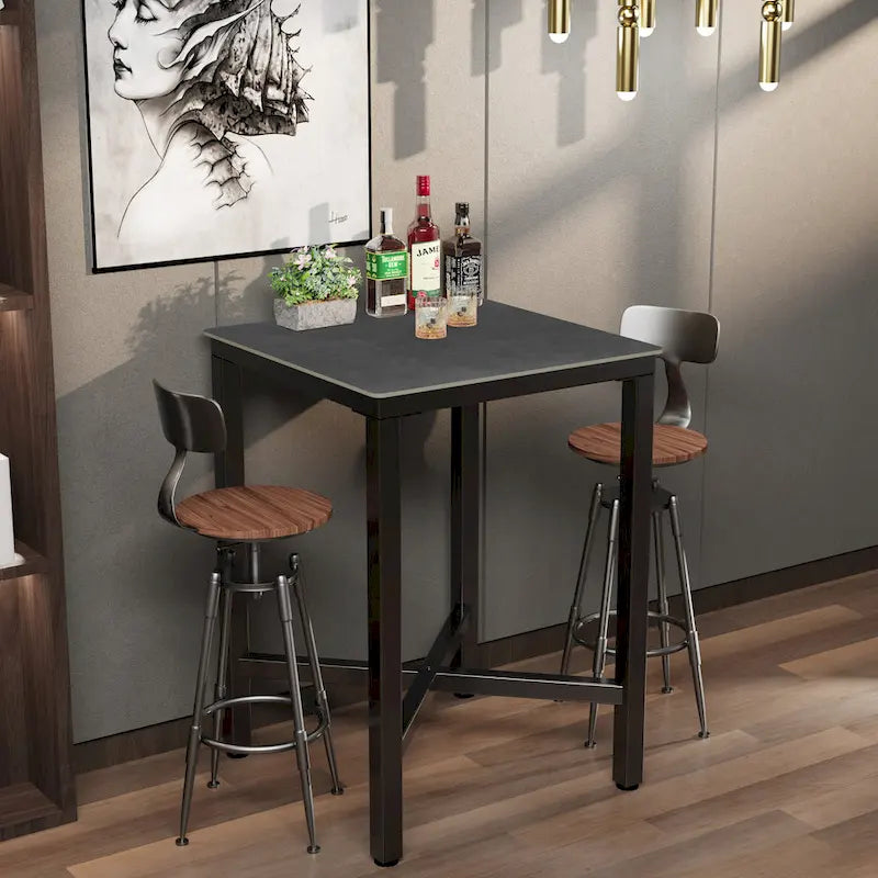 Bar Height 41.4 Dining Table - 27.55x27.55x41.4 inch