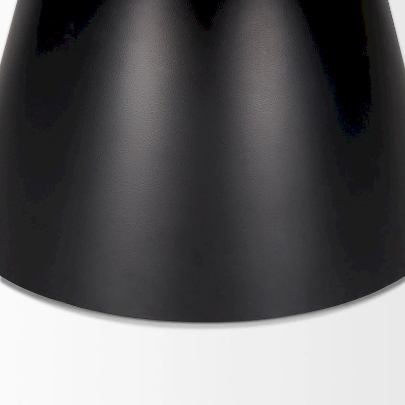 Mitchell Solid Wood Top with Black Cast Iron Base Round Coffee Table