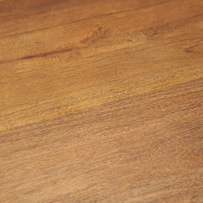 Mitchell Solid Wood Top with Black Cast Iron Base Round Coffee Table