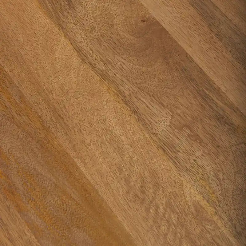 Marquisa Medium Brown Solid Wood w/ Black Iron Frame 42 Round Coffee Table - 42L x 42W x 19H