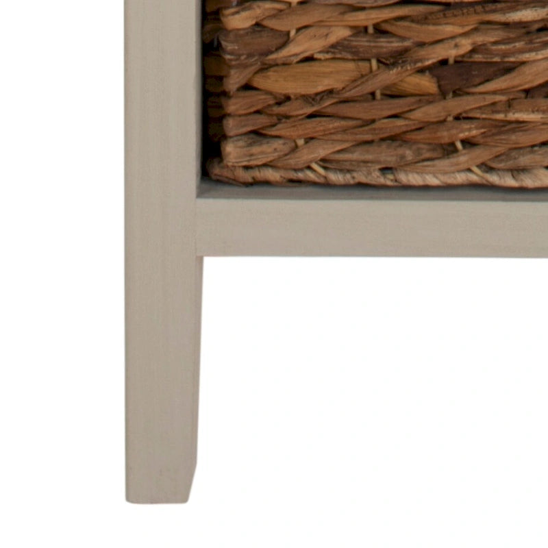 SAFAVIEH Hermine Distressed Black 4-Drawer Storage Side Table - 15 x 11.8 x 35.8 - 15Wx12Dx36H