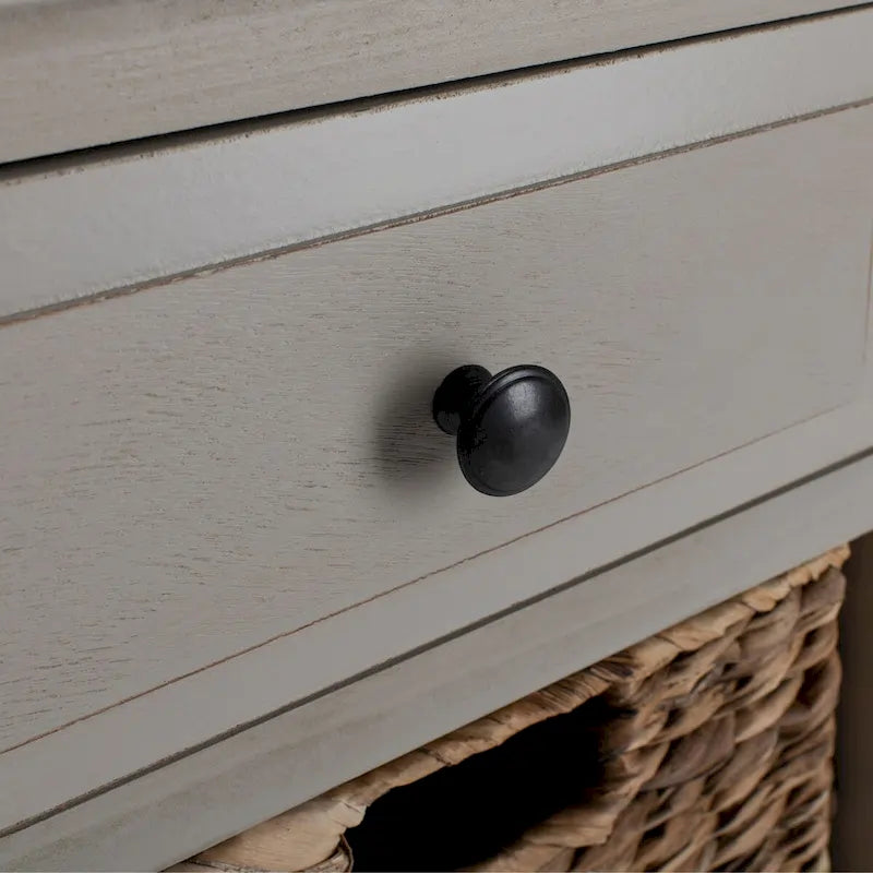 SAFAVIEH Hermine Distressed Black 4-Drawer Storage Side Table - 15 x 11.8 x 35.8 - 15Wx12Dx36H