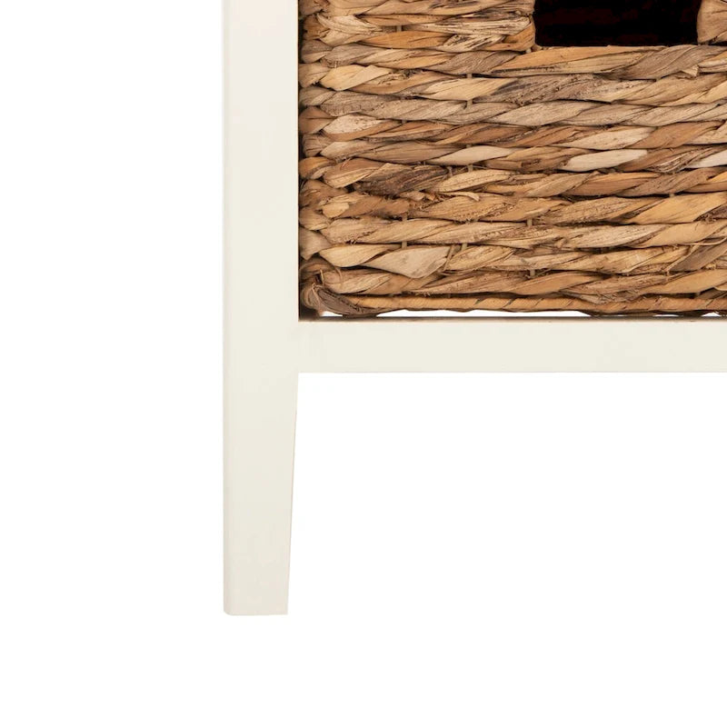 SAFAVIEH Hermine Distressed Black 4-Drawer Storage Side Table - 15 x 11.8 x 35.8 - 15Wx12Dx36H