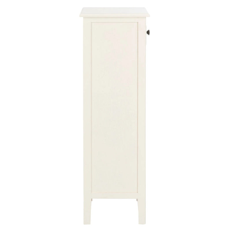 SAFAVIEH Hermine Distressed Black 4-Drawer Storage Side Table - 15 x 11.8 x 35.8 - 15Wx12Dx36H