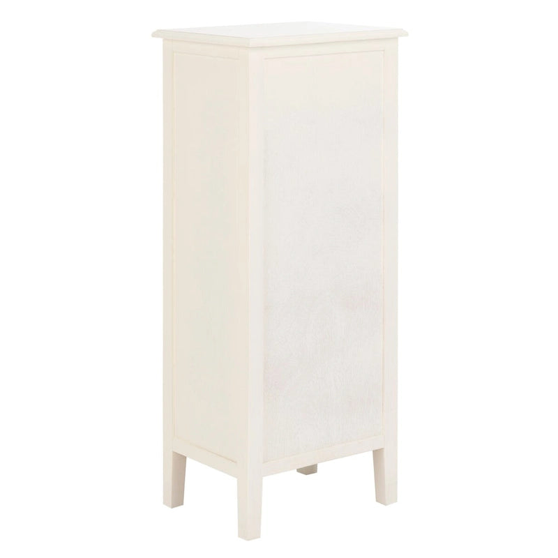 SAFAVIEH Hermine Distressed Black 4-Drawer Storage Side Table - 15 x 11.8 x 35.8 - 15Wx12Dx36H