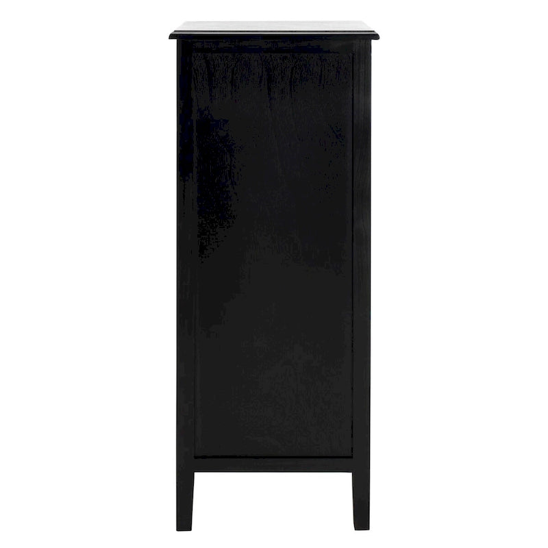 SAFAVIEH Hermine Distressed Black 4-Drawer Storage Side Table - 15 x 11.8 x 35.8 - 15Wx12Dx36H