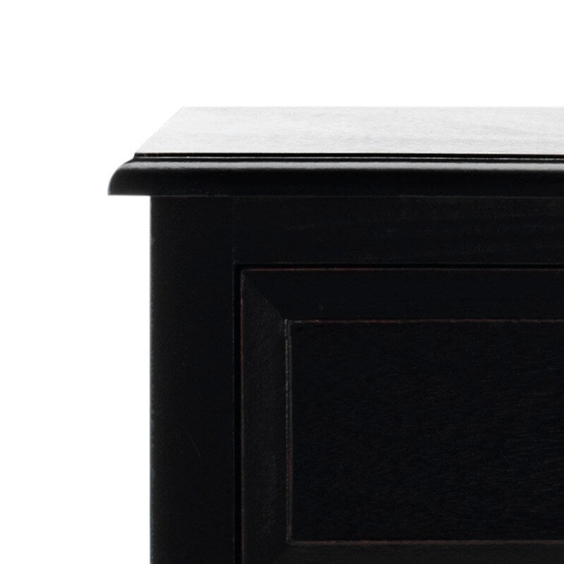 SAFAVIEH Hermine Distressed Black 4-Drawer Storage Side Table - 15 x 11.8 x 35.8 - 15Wx12Dx36H