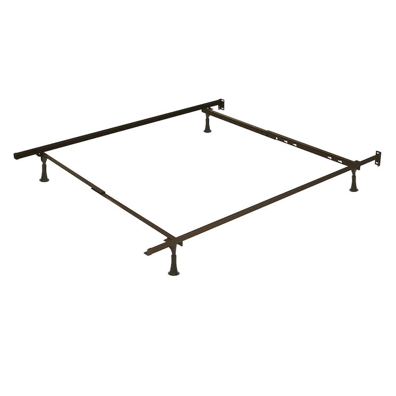Clara Clark Expandable 4-Leg Support Metal Bed Frame - Queen, Full, Twin
