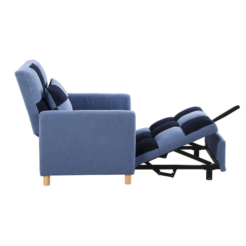 3-in-1 Convertible Sleeper Chair Bed, Single Sofa (Black White)