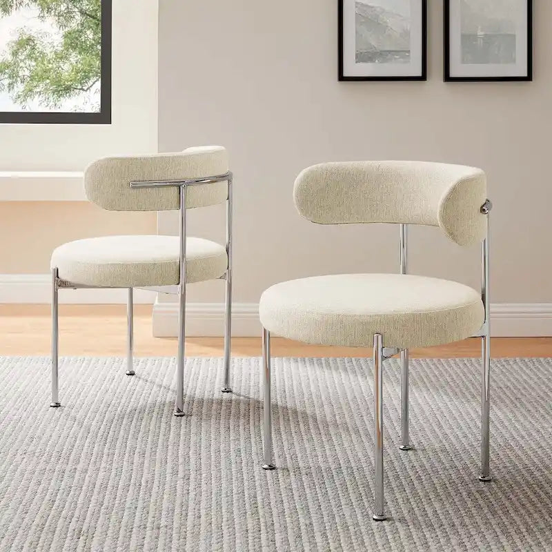 Albie Fabric Dining Chairs - Set of 2