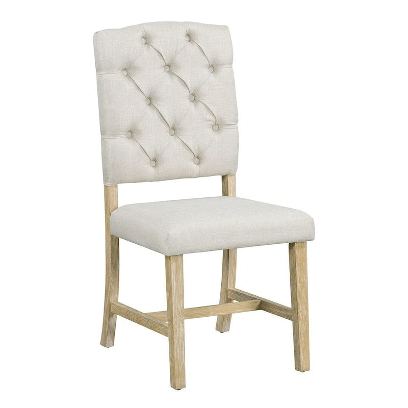 5 Piece Vintage Style Table Set, 42-58 Extendable Round Dining Table with 4 Upholstered Dining Chairs